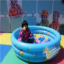 充气玩具加厚PVC三环充气儿童水池婴儿游泳池钓鱼海洋球池