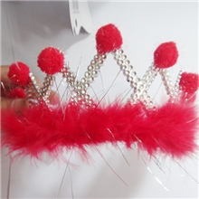羽毛皇冠发插塑料皇冠公主玩具饰品