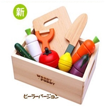 出口日本原单WOODYPUDDY蔬菜切切看切切乐儿童过家家益智玩具