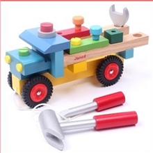 法国Jsnod|精品拆装螺丝|橡胶木工具车|木制工程车|益智环保