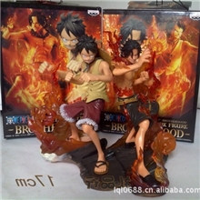 动漫周边批发5代两款海贼王手办盒装（路飞+艾斯）