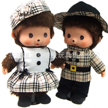 厂家批发正版蒙奇奇娃娃苏格兰情侣公仔35cm蒙奇奇毛绒玩具