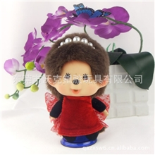 毛绒玩具厂家直销正版蒙奇奇娃娃公仔15cm手机小挂件包包挂件