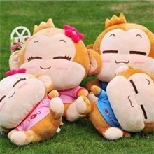 情人节毛绒玩具正版情侣YOYOCICI悠嘻猴情侣猴压床娃娃抱枕30cm