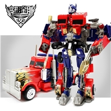 厂家直销42CM变形金刚擎天柱变形机器人热卖儿童玩具带声光3C正品