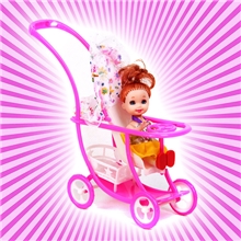 2013新品热销配件芭比娃娃barbie甜甜屋家具【布推车】玩具