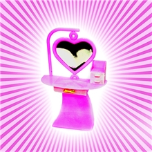 2013新品热销配件芭比娃娃barbie甜甜屋【心型化妆镜】玩具