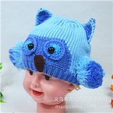 帽子批发儿童帽厂家直销毛线帽批发宝宝秋冬季保暖帽子帽子