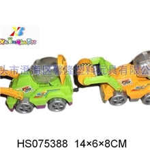 供应装糖果拉线工程车，可装糖车模型玩具，多款多色混，卡通趣味