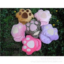 卡通猫爪暖脚宝USB电热片暖脚宝优质毛绒可拆洗USB暖脚鞋