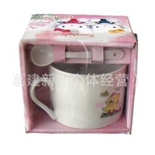 夜光单杯套装杯家居杯盒装陶瓷杯义乌批发产品2元日用百货