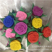 浪漫情人节永不凋谢蓝色妖姬仿真玫瑰花小夜灯带枝情人节蓝玫