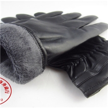 冬季保暖男士户外骑车PU皮手套休闲保暖加厚防风防雨防寒手套批发