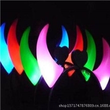 发光牛角闪光牛角荧光牛角发箍牛角灯发光牛角头箍（混装色）