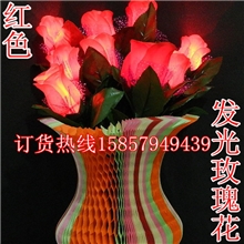 厂家供应发光玫瑰花30cm长夜光玫瑰新款玫瑰花情人节热销礼品