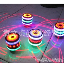 陀螺批发闪光陀螺音乐激光陀螺发光仿木陀螺带音乐带激光盒装