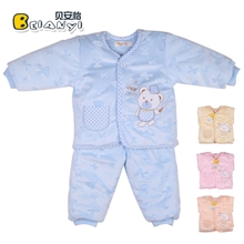 贝安怡婴儿棉衣套装冬新生儿棉服加厚宝宝棉袄两件套