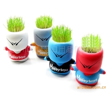 草娃娃淘气郎淘气公仔地摊货桌面迷你植物盆裁种植创意礼品