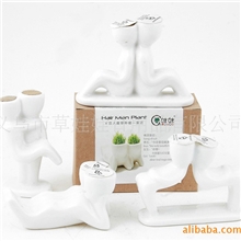 草娃娃X恋人小白人爱情长草的情侣迷你植物厂家直销