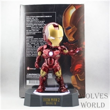 动漫周边现货Q版红色钢铁侠3IRONBABYMK4盒装带发光地台