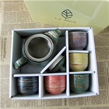 专利日式茶具批发套装彩丝茶具配五杯家居用品茶具