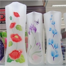 厂家订做加印LOGO塑料花瓶环保PVC花瓶花盆可折叠花盆