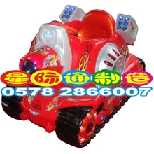 星际通厂家供应五彩炫丽LED激光坦克摇摆机坦克摇摇车儿童玩具