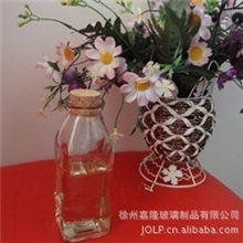 【热销冷泡茶玻璃瓶】350毫升冷泡茶瓶方形木塞泡茶瓶冷泡茶瓶