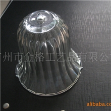 厂家生产条纹玻璃灯罩水晶灯罩压制灯罩机压玻璃制品
