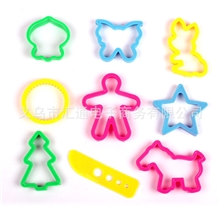 3D彩泥橡皮泥实用模具包小人小树动物蝴蝶五角星圆形模具