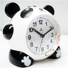 中国名牌卡通创意可爱闹钟静音懒人音乐闹钟熊猫闹钟F0154