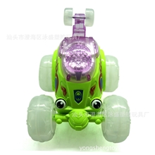 360度旋转炫彩灯光音乐特技车/升降旋转电动万向新奇特玩具特技车