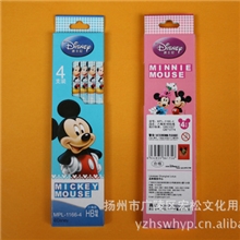 供应迪士尼4支盒装MPL-1168-4六角形HB铅笔卡通深受孩子喜爱