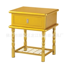 【迪泰家具】床头柜铁艺床头柜收纳桌杂志桌带抽屉储物柜