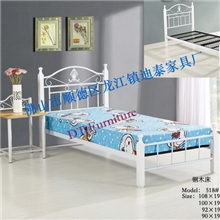 简约风欧美风格钢木床518#单人床高低床尾铁艺床Ironbed批发