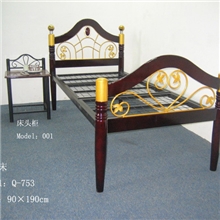 【迪泰家具】钢木床Y-986#家居床铁床单层双人床铁床架家具批发