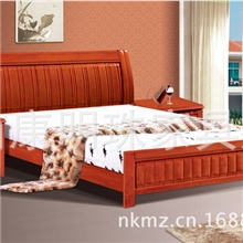 2012新款热卖中式实木床浅色橡木床双人912#1.8米三色可选