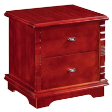 厂家热销优质红樱桃木储物柜酒店两抽实木床头柜实木家具302