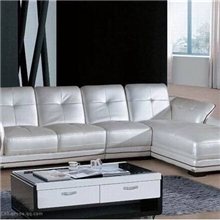 简约现代时尚休闲沙发皮艺沙发线条流畅右转角客厅组合