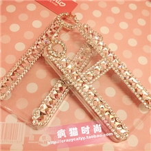 H玻璃钻iphone5手机壳iphone44s手机壳苹果5手机壳水钻外壳钻壳