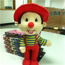 卡通人物公仔填充小人偶可爱的红鼻子小人偶人形公仔