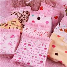 【火爆】女式内裤批发卡通内裤少女内裤全棉女士纯棉三角裤厂家