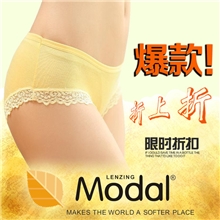 伙拼女式内裤批发莫代尔蕾丝花边女士中腰三角裤可贴牌