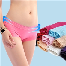 娅蒂蓝黛网络爆款无痕女士莫代尔中腰大码女式平脚内裤批发4022