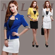 2013新款韩版时尚修身职业装女裙套装女装工作服中袖套裙小西装
