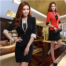 2013新款大码职业套装女装套裙时尚韩版美容师工作服中袖西装