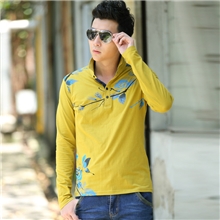 领比秋装品牌个性潮男式新款韩国长袖T恤男生一件代发免费加盟