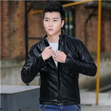 批发2013新款男装潮机车pu皮衣男韩版修身立领皮夹克男式外套