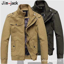 2013新款春装男士外套立领纯棉水洗夹克春秋男装修身