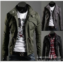 秋装潮流外贸热供立领修身外套男装男式夹克韩版男装外套